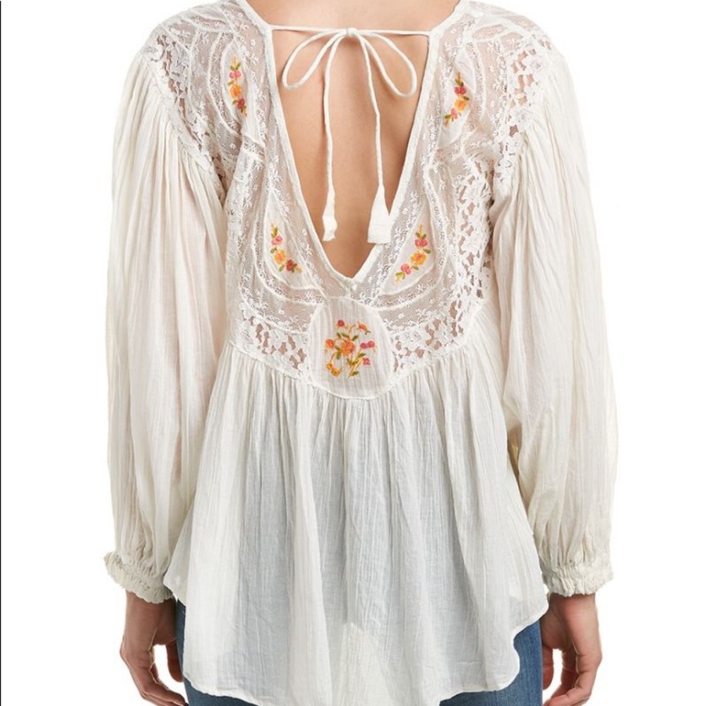 NWT Free People Medium Ivory floral Tunic $168 - Picture 2 of 7